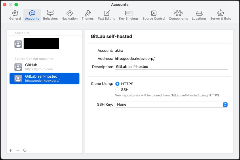 GitLabのアカウントが追加される